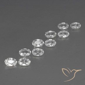 Gemme di Zircone Bianco naturale da 6.53 ct, Ovale, VVS-VS