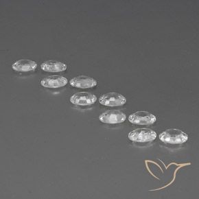 Gemme di Zircone Bianco naturale da 6.53 ct, Ovale, VVS-VS
