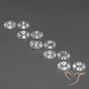7.78ctw Naturale Bianco Zircone, Ovale, VVS-VS