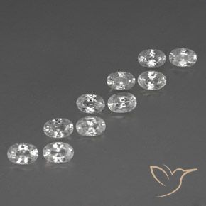 Gemme di Zircone Bianco naturale da 7.78 ct, Ovale, VVS-VS