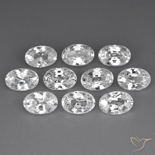 Gemme di Zircone Bianco naturale da 7.43 ct, Ovale, VVS-VS