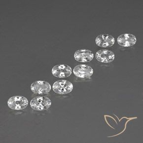 Gemme di Zircone Bianco naturale da 8.09 ct, Ovale, VVS-VS