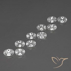Gemme di Zircone Bianco naturale da 7.64 ct, Ovale, VVS-VS