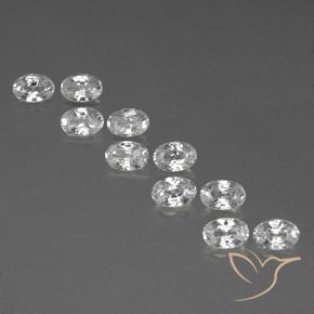 Gemme di Zircone Bianco naturale da 7.60 ct, Ovale, VVS-VS