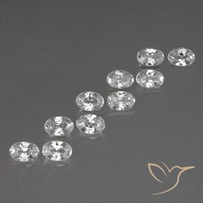Gemme di Zircone Bianco naturale da 7.60 ct, Ovale, VVS-VS