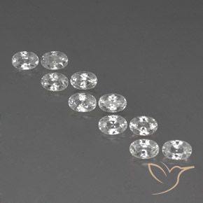 8.15ctw Naturale Bianco Zircone, Ovale, VVS-VS