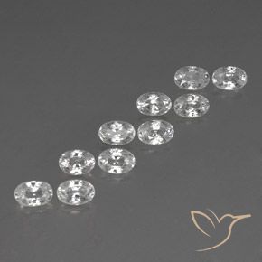 Gemme di Zircone Bianco naturale da 8.15 ct, Ovale, VVS-VS