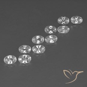 Gemme di Zircone Bianco naturale da 8.25 ct, Ovale, VVS-VS