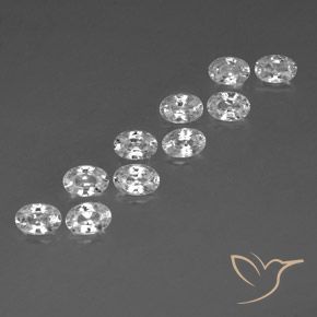 Gemme di Zircone Bianco naturale da 7.23 ct, Ovale, VVS-VS