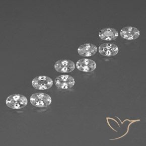 Gemme di Zircone Bianco naturale da 7.58 ct, Ovale, VVS-VS