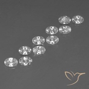 Gemme di Zircone Bianco naturale da 7.51 ct, Ovale, VVS-VS