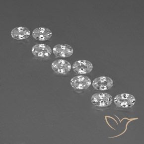 7.49ctw Naturale Bianco Zircone, Ovale, VVS-VS