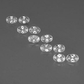 Zircone naturale bianco da 8,50 ct, taglio ovale, VVS-VS