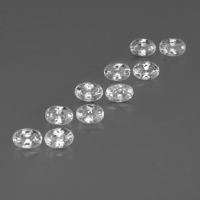 Zircone naturale bianco da 8,50 ct, taglio ovale, VVS-VS