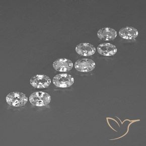 Gemme di Zircone Bianco naturale da 7.33 ct, Ovale, VVS-VS