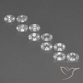 7.51ctw Naturale Bianco Zircone, Ovale, VVS-VS, Photo A