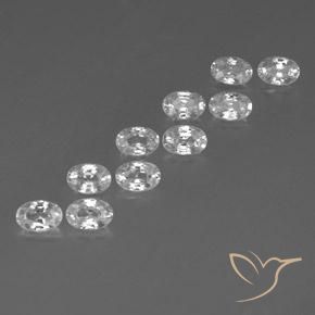 Gemme di Zircone Bianco naturale da 7.51 ct, Ovale, VVS-VS