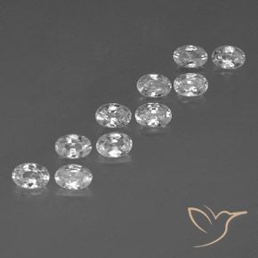 Gemme di Zircone Bianco naturale da 7.35 ct, Ovale, VVS-VS
