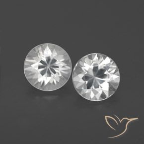 2.28ctw Naturale Bianco Zircone, Rotondo, VVS-VS