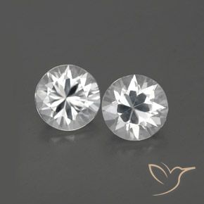 2.27ctw Naturale Bianco Zircone, Rotondo, VVS-VS