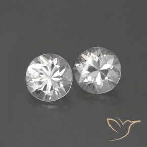 Gemme di Zircone Bianco naturale da 2.27 ct, Rotondo, VVS-VS
