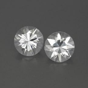 Zircone naturale bianco da 2,37 ct, taglio rotondo, VVS
