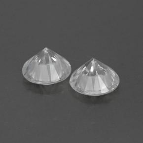 Zircone naturale bianco da 2,37 ct, taglio rotondo, VVS