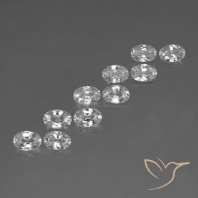 Gemme di Zircone Bianco naturale da 7.06 ct, Ovale, VVS-VS