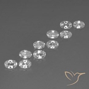 Gemme di Zircone Bianco naturale da 7.21 ct, Ovale, VVS-VS
