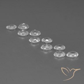 Gemme di Zircone Bianco naturale da 7.21 ct, Ovale, VVS-VS