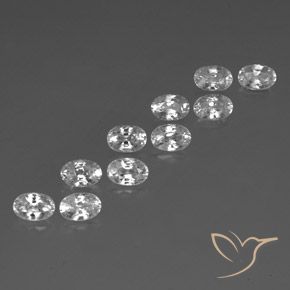 Gemme di Zircone Bianco naturale da 7.90 ct, Ovale, VVS-VS