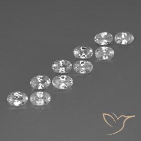 Gemme di Zircone Bianco naturale da 7.39 ct, Ovale, VVS-VS