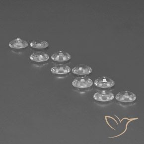 Gemme di Zircone Bianco naturale da 7.39 ct, Ovale, VVS-VS
