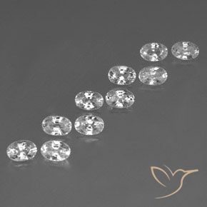 Gemme di Zircone Bianco naturale da 8.14 ct, Ovale, VVS-VS
