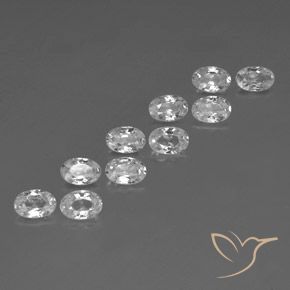 Gemme di Zircone Bianco naturale da 6.95 ct, Ovale, VVS-VS