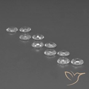 Gemme di Zircone Bianco naturale da 6.95 ct, Ovale, VVS-VS