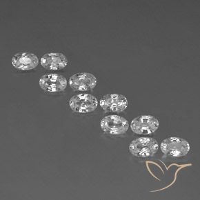 7.41ctw Naturale Bianco Zircone, Ovale, VVS-VS
