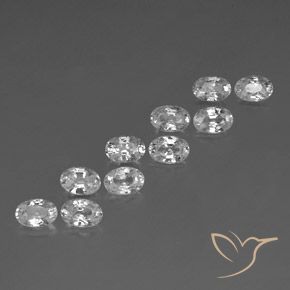 Gemme di Zircone Bianco naturale da 7.41 ct, Ovale, VVS-VS