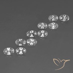 Gemme di Zircone Bianco naturale da 8.09 ct, Ovale, VVS-VS