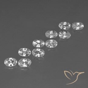 Gemme di Zircone Bianco naturale da 7.67 ct, Ovale, VVS-VS