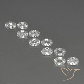 6.94ctw Naturale Bianco Zircone, Ovale, VVS-VS