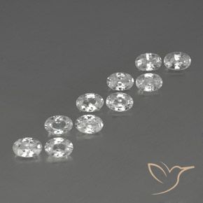 Gemme di Zircone Bianco naturale da 6.94 ct, Ovale, VVS-VS