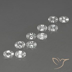 Gemme di Zircone Bianco naturale da 7.75 ct, Ovale, VVS-VS