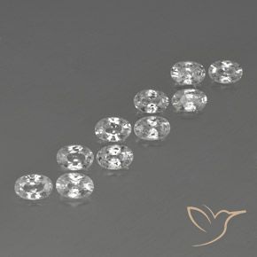 Gemme di Zircone Bianco naturale da 7.54 ct, Ovale, VVS-VS