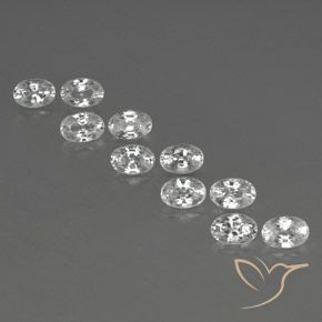 Gemme di Zircone Bianco naturale da 7.80 ct, Ovale, VVS-VS