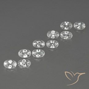 Gemme di Zircone Bianco naturale da 7.80 ct, Ovale, VVS-VS