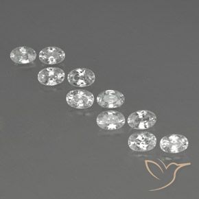 7.85ctw Naturale Bianco Zircone, Ovale, VVS-VS