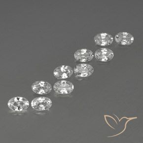 Gemme di Zircone Bianco naturale da 6.93 ct, Ovale, VVS-VS