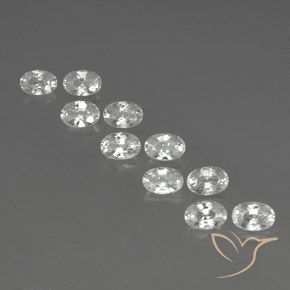 8.12ctw Naturale Bianco Zircone, Ovale, VVS-VS