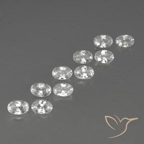 Gemme di Zircone Bianco naturale da 8.12 ct, Ovale, VVS-VS